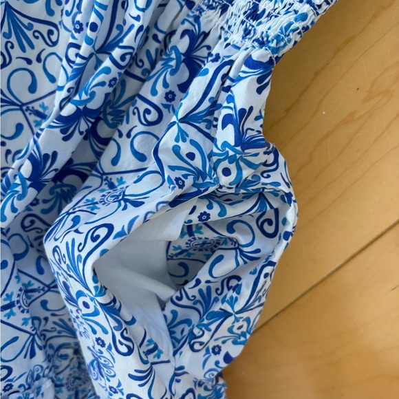 Hill House women’s Dress with Blue and White Floral Pattern - Picture 4 of 5